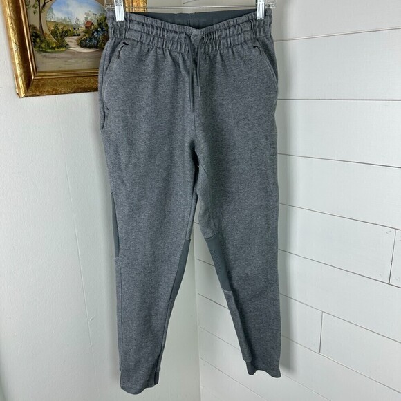 Gymshark Grey Joggers Zip Pockets Be A Visionary Drawstring Womens Size Small - Picture 1 of 6